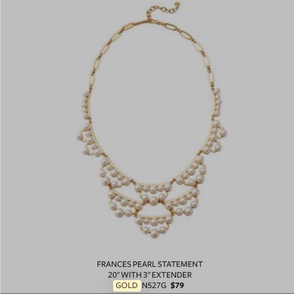 Stella and Dot Pearl Statement Necklace - Gold